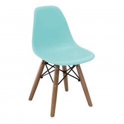Silla Infantil Holly Base Madera Turquesa